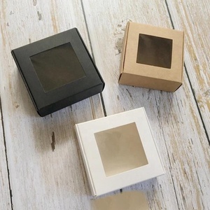 Hộp Quà Gấp Giấy Gói Quà Bìa Cứng Màu Trắng Đen Sang Trọng Có Cửa Sổ Trong Suốt - Product Image 4
