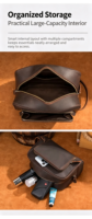 Tas Clutch Kulit Sapi Coklat Tua Pria, Tas Perlengkapan Mandi Kulit Asli, Tas Cuci, Dopp Kit, Pegangan Samping, Pesanan Grosir Pabrik
