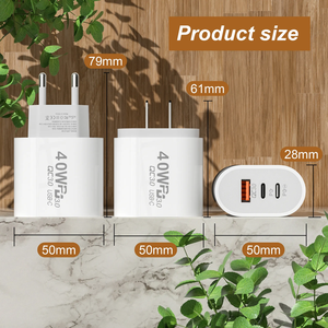 EU US UK AU Plug 40W USB C veloce QC3.0 USB C blocco caricabatterie a muro per telefono cellulare 16 15/14/13 - Product Image 5