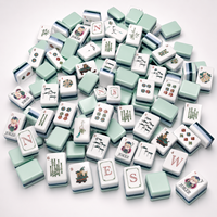 Grand tapis de mahjong silencieux avec dos antidérapant en caoutchouc, lavable, pour le jeu de mahjong américain et chinois