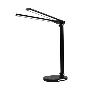 Modern Portable Folding <b>Plug</b>-in <b>USB</b> Touch Control Double Head LED Reading Light Table Desk Lamp - Product Image 1