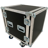 Estuche de Transporte Resistente de 16U para Amplificador, con Ruedas, para Mezcladoras de DJ, Procesadores de Audio, Estudio de Grabación Móvil