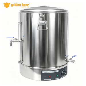 Tanque de miel Golden Bear de 70L de acero inoxidable con calentador para apicultura - Product Image 2