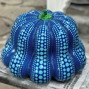 Sculpture géante de citrouille en résine de fibre de verre d'art abstrait moderne <span class=keywords><strong>Yayoi</strong></span> Kusama Grande sculpture de citrouille en fibre de verre - Product Image 5