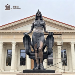 Estatua de Cleopatra de Bronce de Tamaño Real TREVI |   Escultura de la Reina Egipcia Cleopatra con Cobra para Plaza y Jardín al Aire Libre - Product Image 4