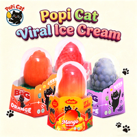 Pabrik PoPI CAT Es Krim Bentuk 3D Rasa Jeruk Segar Stroberi Anggur Mangga Beku untuk Camilan