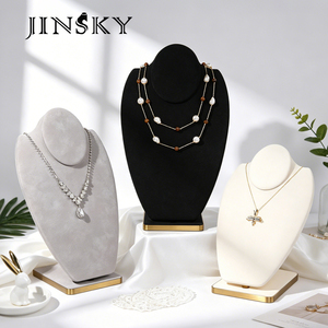 Présentoir de Luxe en Velours pour Colliers et Bijoux – Mannequin Buste pour Vitrine et Comptoir - Product Image 2