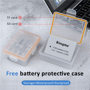 <span class=keywords><strong>Batterie</strong></span> d'appareil photo Li-ion rechargeable KingMa <span class=keywords><strong>LP</strong></span>-<span class=keywords><strong>E8</strong></span> 1120mAh de remplacement pour les appareils photo reflex numériques <span class=keywords><strong>Canon</strong></span> - Product Image 5