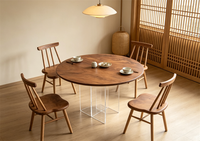 Vente directe d'usine, table à manger en bois massif de haute qualité, personnalisable, compatible avec toutes les pieds de table, meubles de salle à manger
