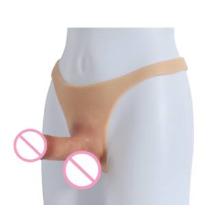 Pantalon d'agrandissement du pénis en silicone avec sangle, doux et écologique, pour jouets sexuels masculins adultes, OEM disponible - Product Image 1