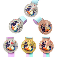 Concevez votre propre médaille de marathon sportive en métal avec logo, plaquée or, en alliage de zinc, personnalisée, ronde/forme personnalisée, à collectionner