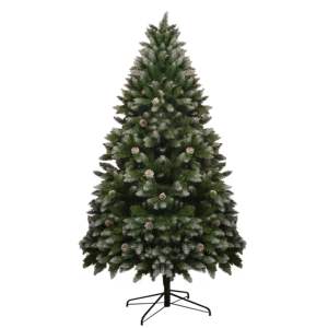 DB 6FT Artificial Christmas <b>Tree</b> with Snow-Covered Branches and Pinecones, High Quality PVC Indoor Decor, Environmentally Friend - Product Image 1