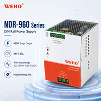 Alimentation électrique sur rail DIN 960W NDR-960 24V 40A Convertisseur DC -30 ℃ ~+70 ℃   pour panneau de commande d'équipement semi-conducteur CE FCC RoHS