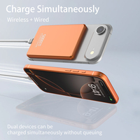 Batterie externe portable de haute qualité 6 mm 5000 mAh, charge sans fil, super fine, magnétique, pour téléphone