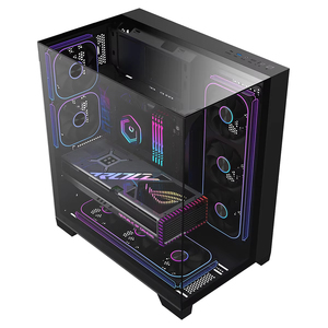 Caja de <span class=keywords><strong>PC</strong></span> para Juegos Zeromaster Aquarium ATX Mid Tower, 3 Lados de Vidrio Templado Panorámico, Caja de Ordenador para Juegos de Doble Cámara - Product Image 2