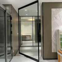 Porte d'entrée pivotante en aluminium pour maison, Villa, extérieur, intérieur moderne, pivots, accessoires de porte tournante automatique