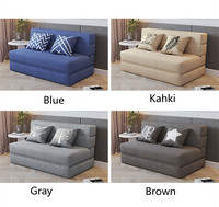 Futón Plegable Multiusos, Sofá Cama Individual Extraíble de Tela Económico para Día y Noche