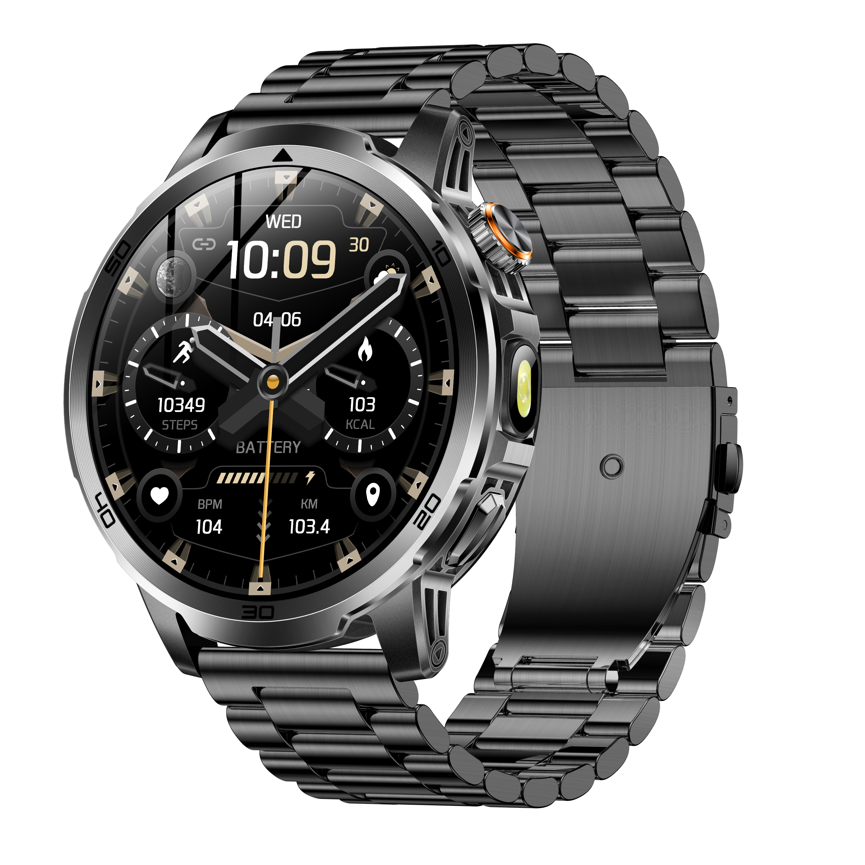 Bracelet en acier noir