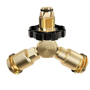 Conector en Y para tanque de propano, divisor de manguera de gas de 20 lb, adaptador para parrillas y barbacoas al aire libre - Product Image 1
