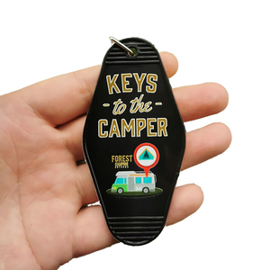 Alta calidad en blanco plástico acrílico Retro estampado en caliente logotipo Motel llaveros para adorno etiqueta de equipaje - Product Image 2