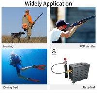 Pompe de plongée électrique TUDIVNG OEM haute pression 4500psi 300bar 30mpa Double cylindre HPA Paintball natation 800W compresseur d'air