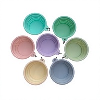Bol pliable pour animaux de compagnie Macaron en stock, en TPE+PS, portable pour chiens et chats, pour usage extérieur