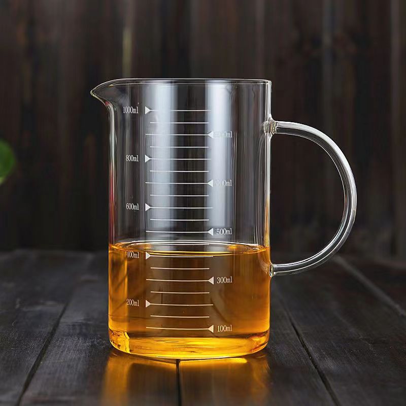Large Capacity Borosilicate 125ml 250ml 350ml 500ml 1000ml Glass Beaker Measuring Cup