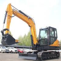 Excavatrice hydraulique sur chenilles JIAHE 6,5 tonnes, moteur EPA, mini-pelle 7,5T, cabine fermée, prix usine, pour travaux agricoles et domestiques