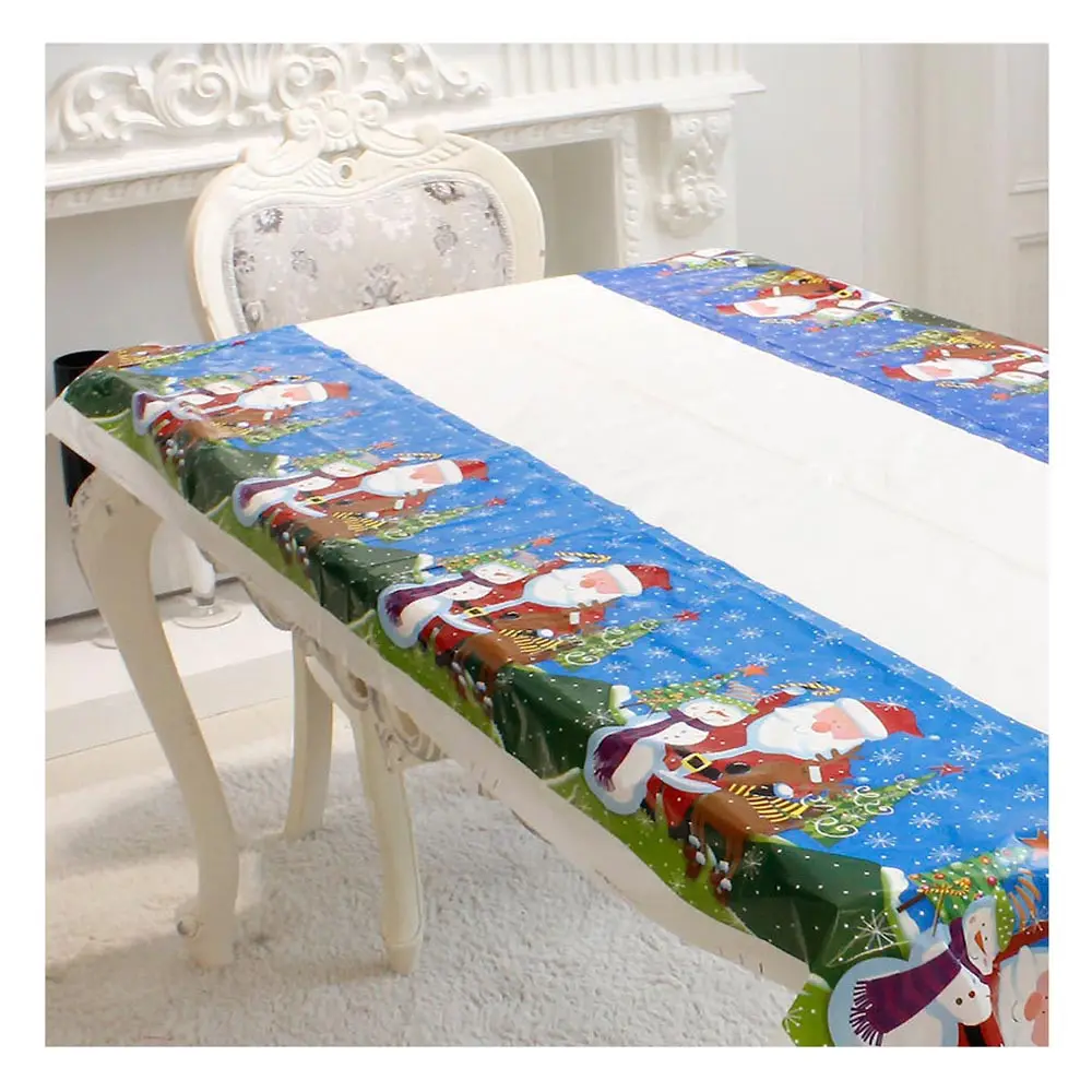 110*180cm PVC Einweg Weihnachten Tischdecke Tischdecke Rechteck Gedruckte Cartoon Hochzeit Tischdecke Tischdecke