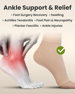 맞춤형 발목 압축 슬리브 오픈 발가락 스포츠 압축 양말 붓기 염좌 신경 병증 발 아치 지원 - Product Image 2