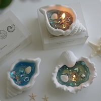 Kreative Elegante Raumduft-Geschenkidee Duftkerzen Handgefertigte Neuartige Muschel-Gelee-Wachs Dekorative Ornamente Diwali