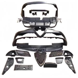 Paquete de Soportes Grandes con Diseño de Trébol de Cuatro Hojas Modificado para <span class=keywords><strong>Alfa</strong></span> Romeo <span class=keywords><strong>Giulia</strong></span> 2015-2021, Parachoques Delanteros y Traseros, Faldones Laterales, Guardabarros - Product Image 1