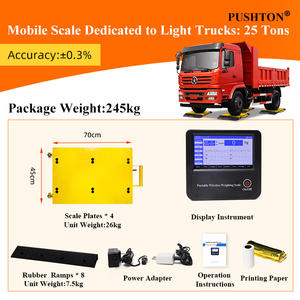 वायरलेस पोर्टेबल मोबाइल ट्रक एक्सल वजन स्केल 8-40 टन चार-पहिया स्प्लिट वाहन तीन पहिया एलसीडी डिस्प्ले किलोग्राम भार सेंसर - Product Image 5