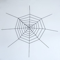 Araña de Peluche Gigante de Terciopelo con Telaraña Triangular para Broma Transfronteriza, Accesorios de Decoración de Halloween, Sin Pelusas, Resistente a las Hilas, para Fiestas Festivas