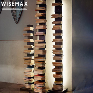 WISEMAX FURNITURE Nuovo Design Libreria per Soggiorno <span class=keywords><strong>con</strong></span> Struttura in Metallo, <span class=keywords><strong>Scaffale</strong></span> in Acciaio, Librerie Trasparenti in Vendita - Product Image 3
