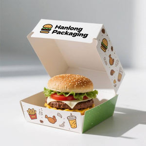 Caja de Embalaje Personalizada para Hamburguesas, Comida Rápida para Llevar, Caja para Hamburguesas, Caja para Pollo Frito, Contenedor para Llevar - Product Image 2