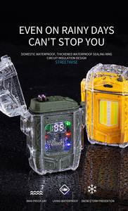 Allume-cigare électrique à arc rechargeable avec écran d'affichage de la fumée de cigarette pour explorateur en plein air - Product Image 3