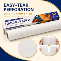 Kertas Roti Panggang Anti Lengket Tahan Panas Lapisan Silikon Dua Sisi Food Grade Grosir 5cm 30cm untuk Oven Dapur