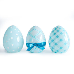 Huevos de cristal decorativos, iluminación LED colorida, iridiscente, festival de Pascuas - Product Image 1