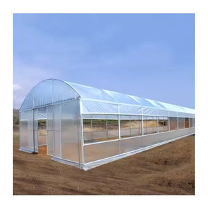 <span class=keywords><strong>Kit</strong></span> de serre de structure de cadre de film à une travée de plantation de fleurs à grande échelle à faible coût produit par les fabricants de serres - Product Image 1