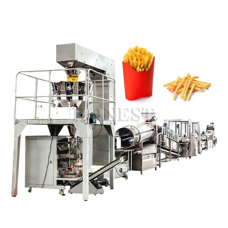 Efisiensi tinggi mesin pemotong keripik kentang/mesin kemasan keripik kentang/mesin pembuat keripik kentang otomatis harga