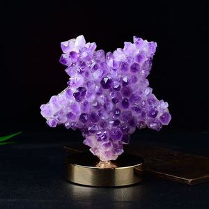 Natural Healing <b>Raw</b> <b>Crystal</b> Lamp Creative LED Bedroom Night Light <b>Crystal</b> Diffuser Lamp Amethyst Gemstone Wedding Home Decor Gif - Product Image 3