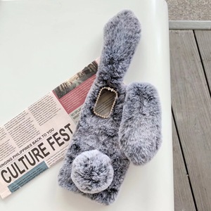 3D dễ thương tai thỏ giả lông sang trọng mùa đông ấm áp mềm Bìa trường hợp điện thoại cho Iphone 17 Series 6 Google Pixel cho LG cho <span class=keywords><strong>Huawei</strong></span> - Product Image 3