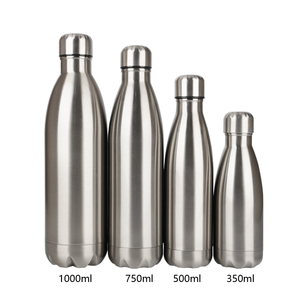 Stainless Steel Vacuum Insulated Water <b>Bottle</b> Bullet Shape 350ml 500ml 750ml 1000ml Double Wall Thermal <b>Flask</b> Travel Use - Product Image 1