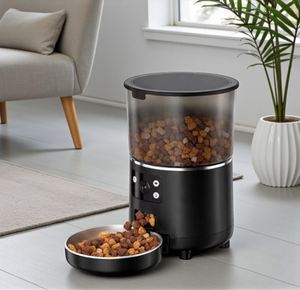 Distributeur automatique intelligent pour animaux de compagnie 4L avec caméra et application Tuya, enregistrement vocal, contrôle automatique des portions, conception en plastique solide - Product Image 1