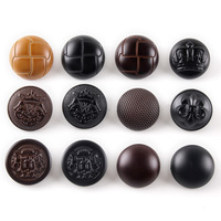 Boutons en résine imitation cuir vintage pour hommes et femmes, manteau en laine, costume, veste, accessoires