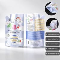 Sac de recharge de détergent liquide avec bec verseur pré-découpé, qualité alimentaire, anti-fuite, laminé, 800 ml, pour lessive bébé, adoucissant, shampoing