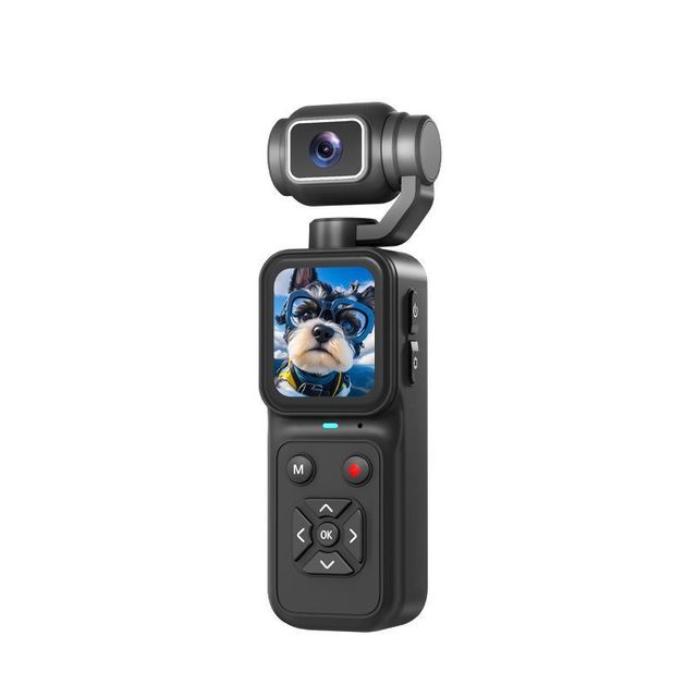 4K Handheld Gimbal Camera Three Axis Stabilization TF Card Vlogging Outdoor Travel Photography Action Cam Video Recording