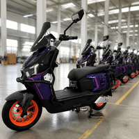 Moto électrique avec grand porte-bagages, moteur 3000W, batterie lithium 72V50AH, freinage avant et arrière, éclairage d'ambiance coloré