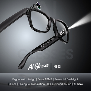 Lunettes audio intelligentes avec haut-parleur et microphone intégrés, appels mains libres, lunettes portables pour l'extérieur et le quotidien, pour hommes et femmes - Product Image 2